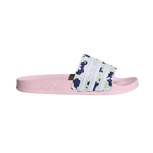 Adidas Kid's Adilette Lite Slides - Light Pink / Floral