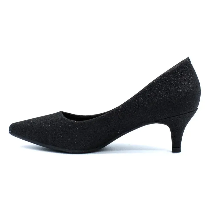 Aliyah Black Glitter Heel