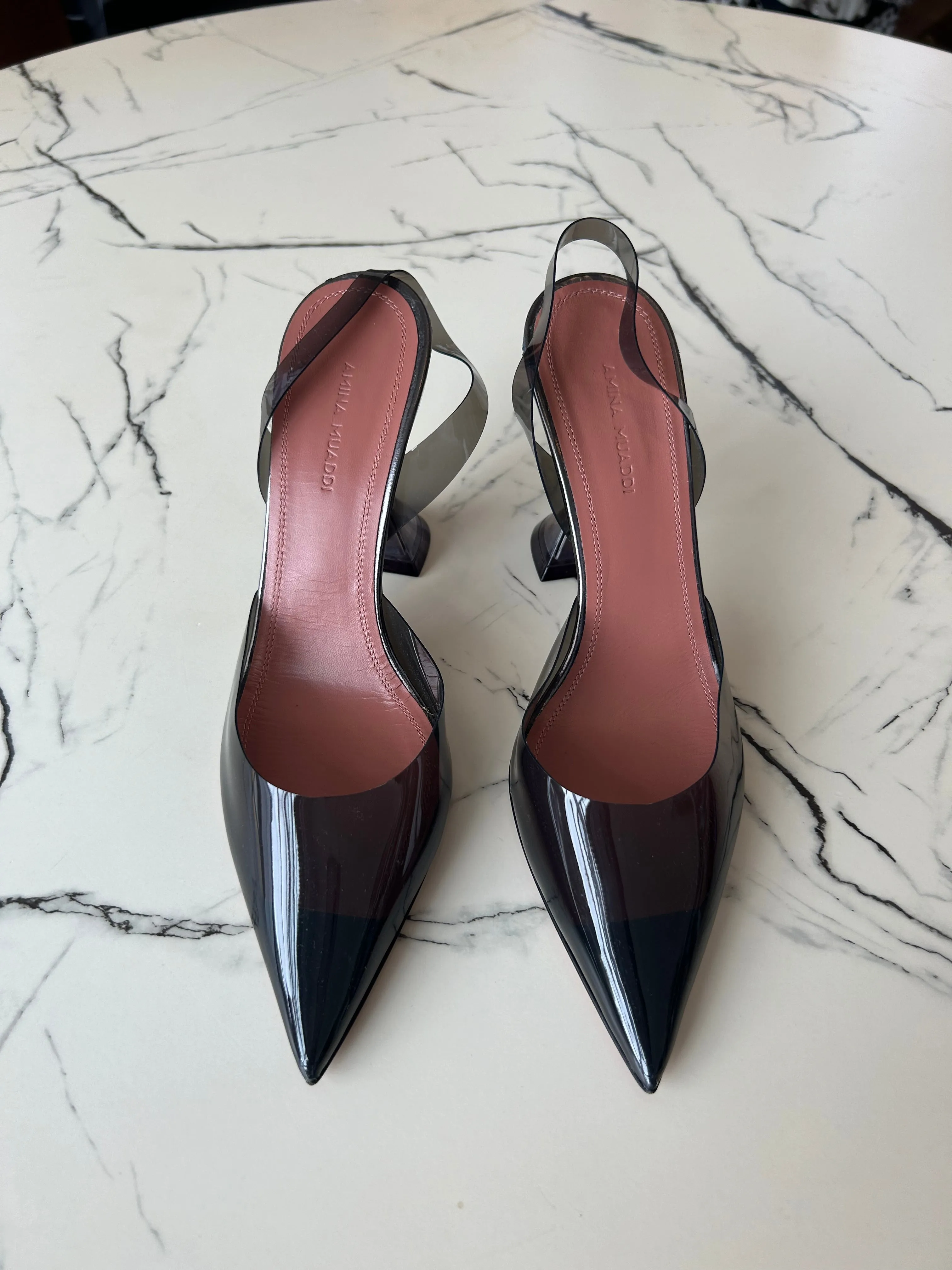 Amina Muaddi PVC slingback pumps - size 37.5