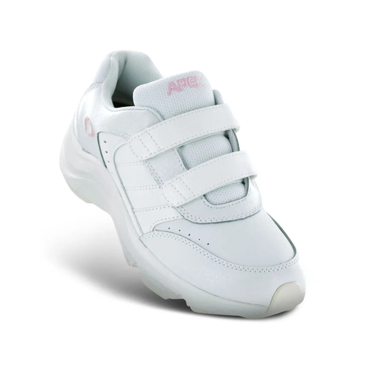 Apex V952w Dbl Velcro Walk Women's Strap Shoe In White