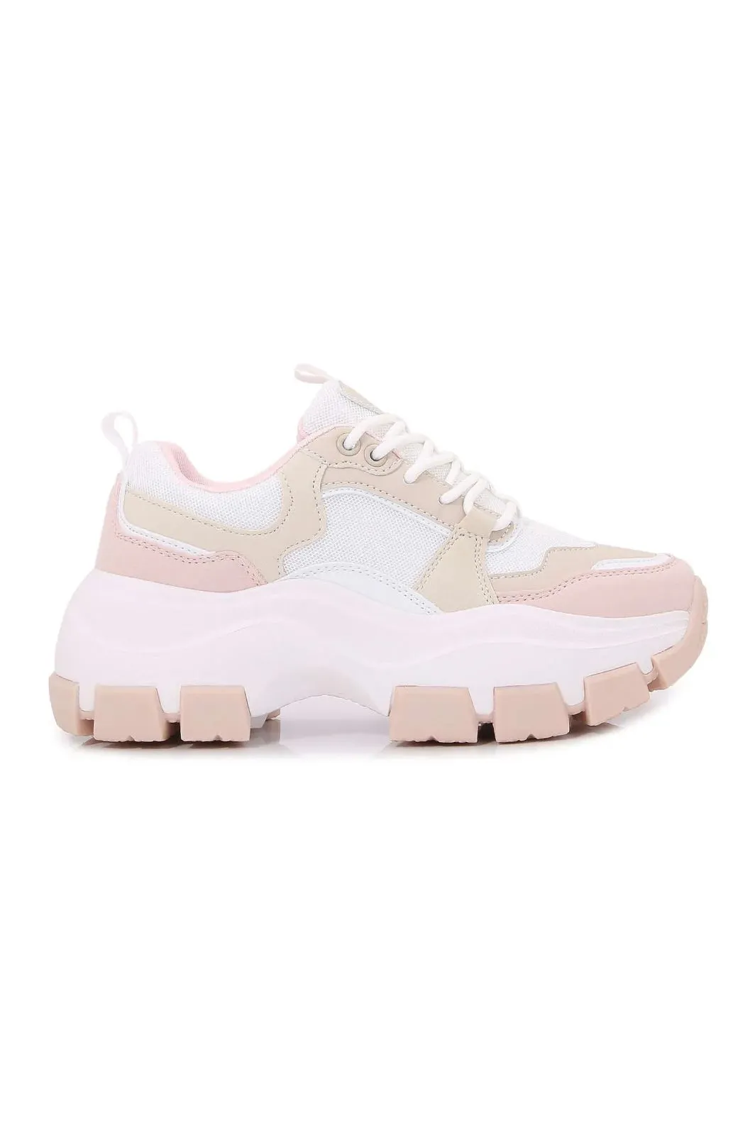 Azuka - Wide Friendly Chunky Lace Up Sneakers