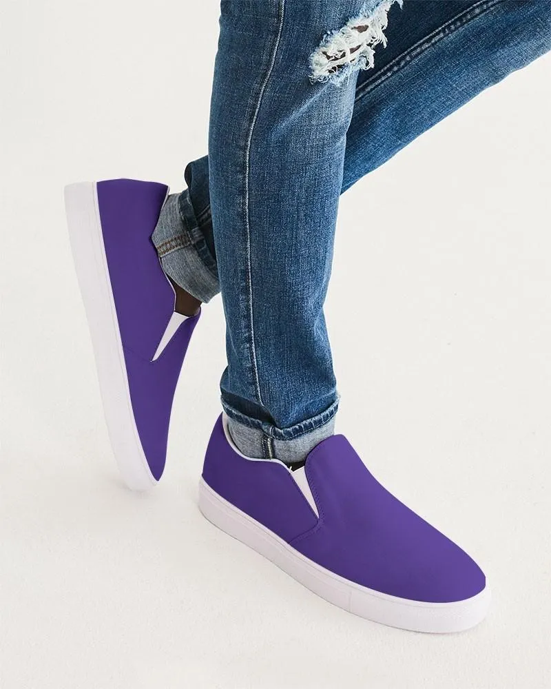 Bright Violet Slip-On Canvas Sneakers | Men's | Bright Pure Violet | C88M100Y0K0