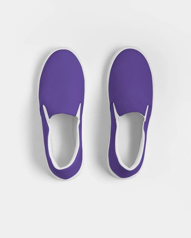 Bright Violet Slip-On Canvas Sneakers | Men's | Bright Pure Violet | C88M100Y0K0