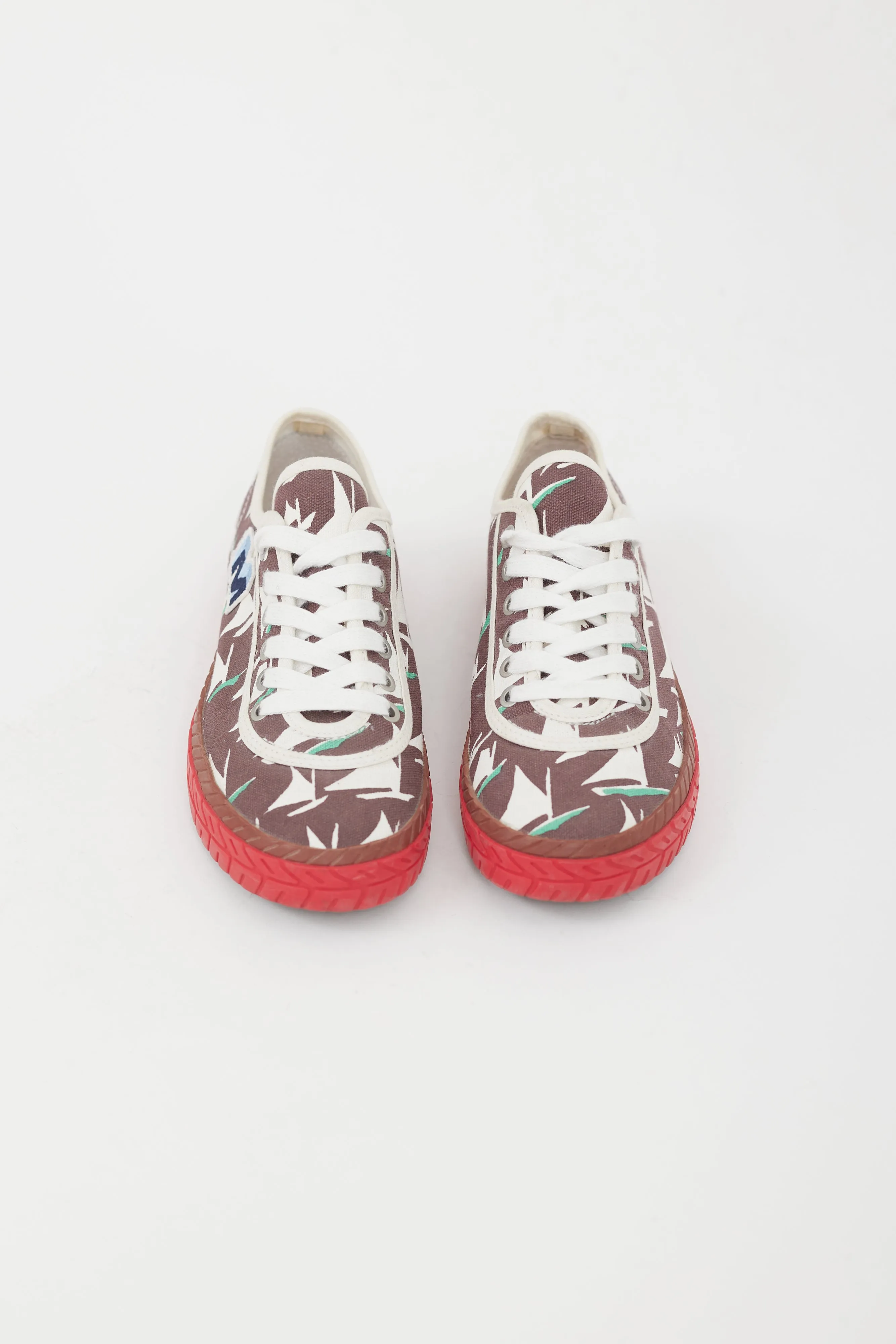 Brown Multi Patterned Canvas Sneaker