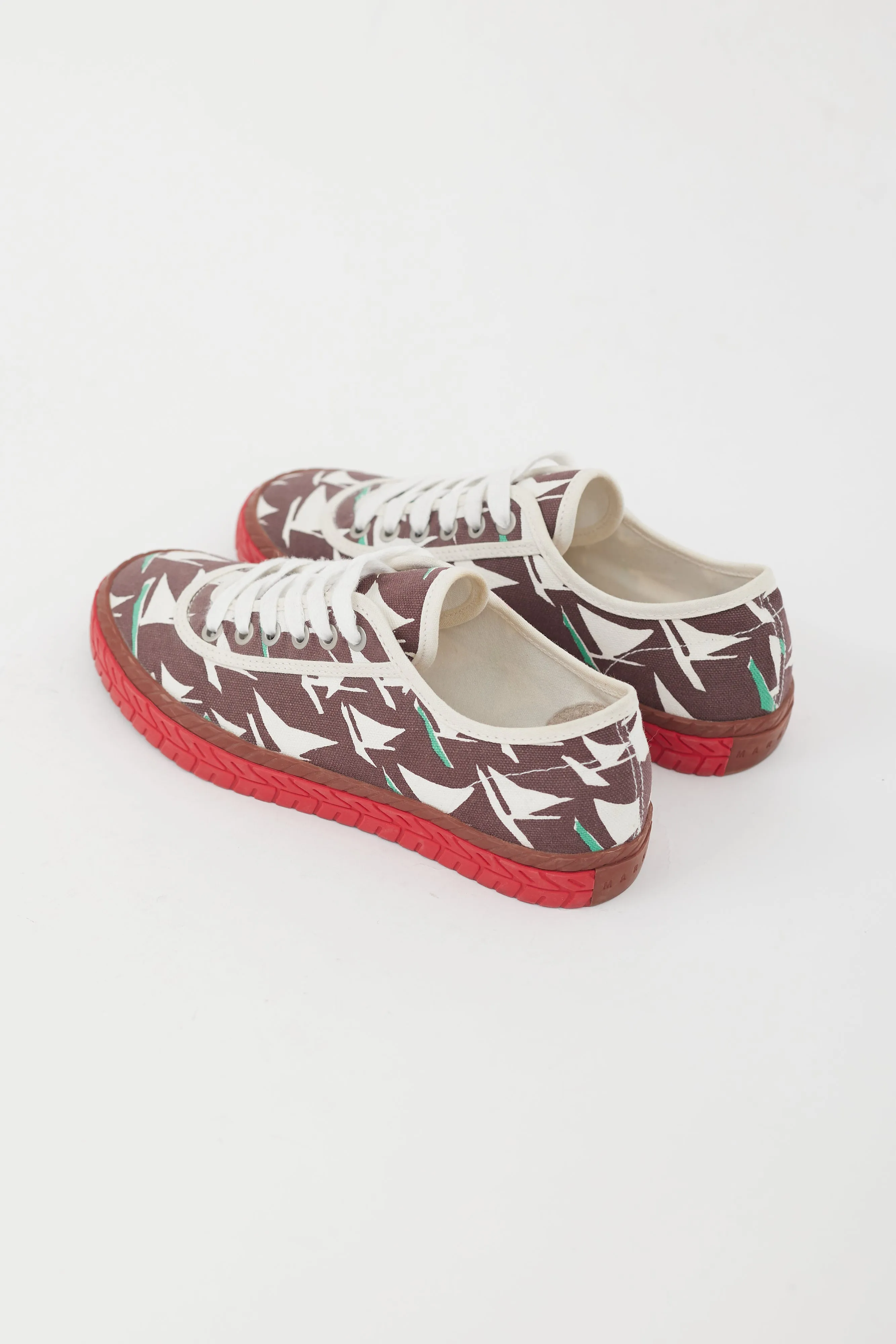 Brown Multi Patterned Canvas Sneaker