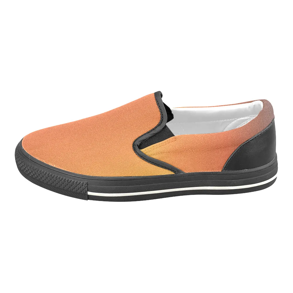 Buy Women Big Size Orange Solids Print Canvas Slip-on Shoes at TFS