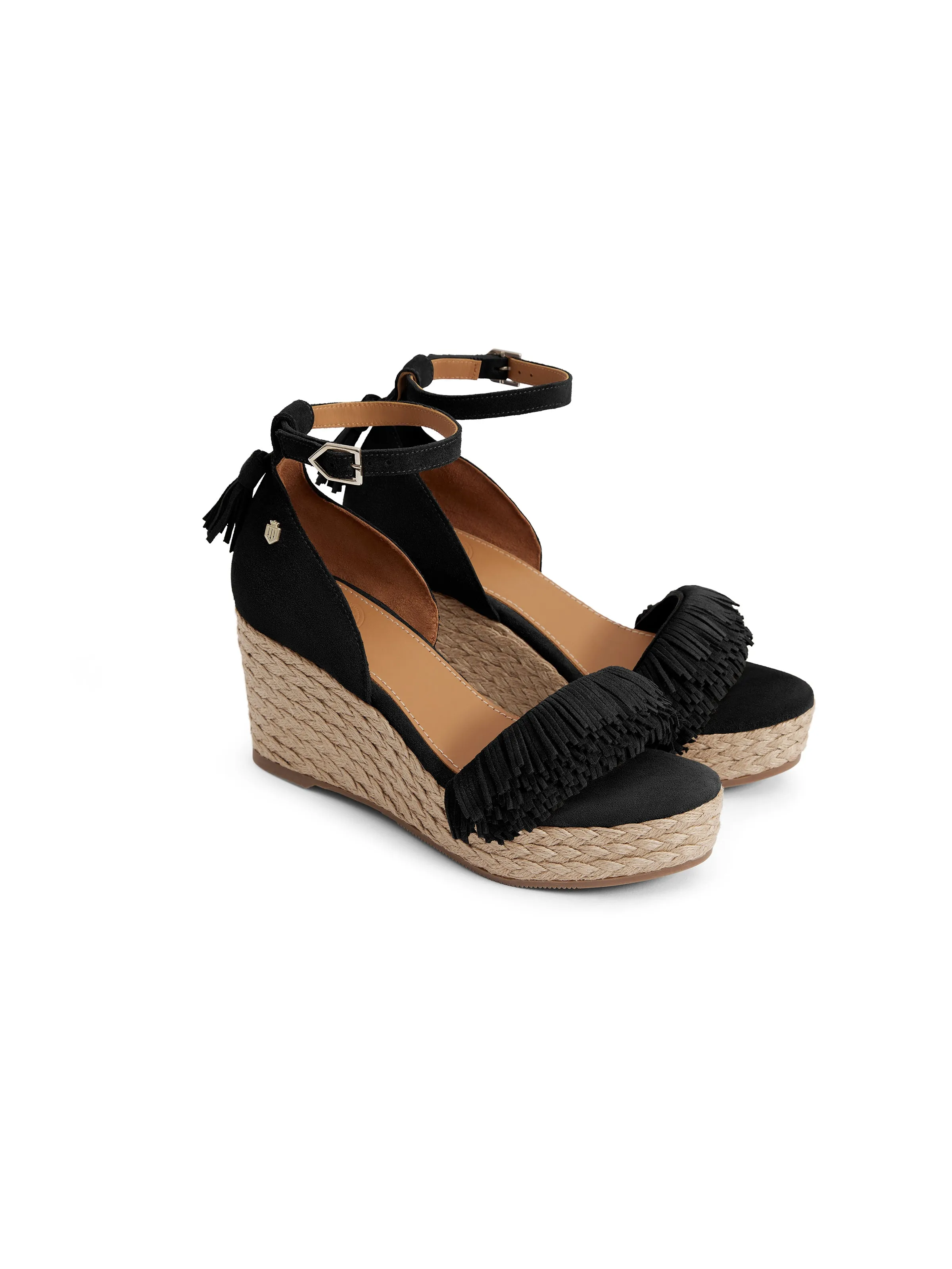 Capri Wedge - Black Suede