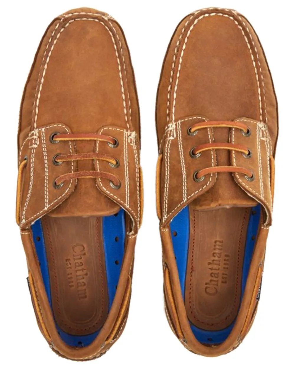 Chatham Mens Rockwell II G2 Leather Wide Fit Boat Shoes