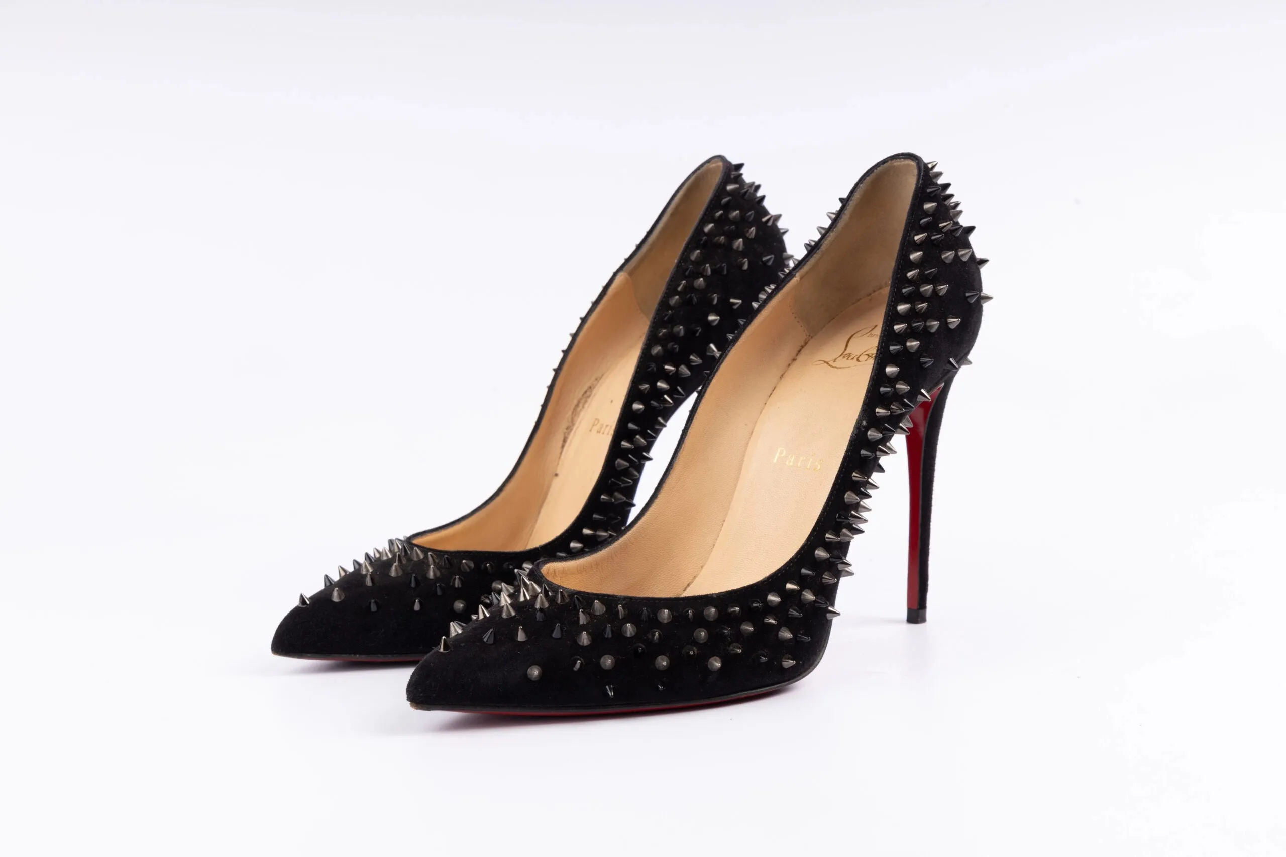 Christian Louboutin Studded Escarpic Pointed Toe Pumps