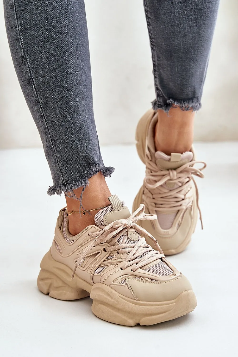 Chunky Laced Sneakers