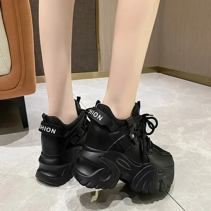 Chunky Platform Double Lace Up Sneakers