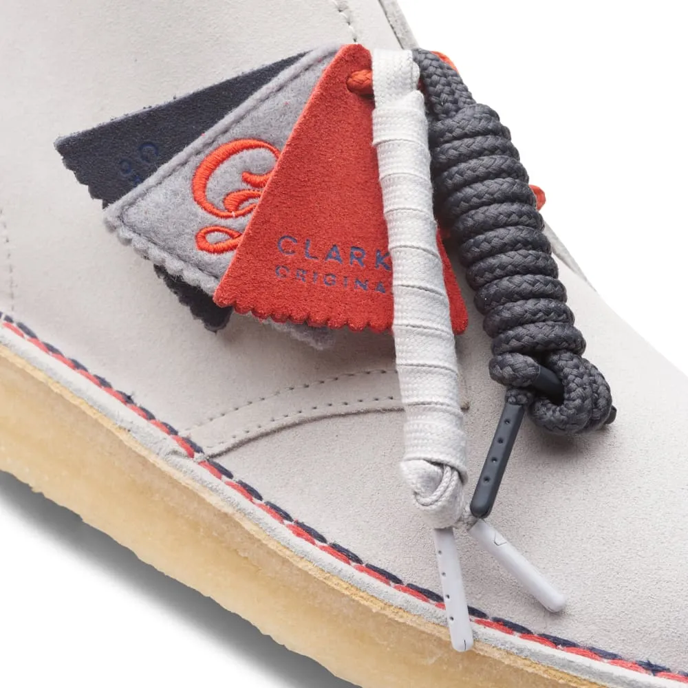 Clarks Originals Desert Boots VCY Men's Gray and Red Suede 26166525