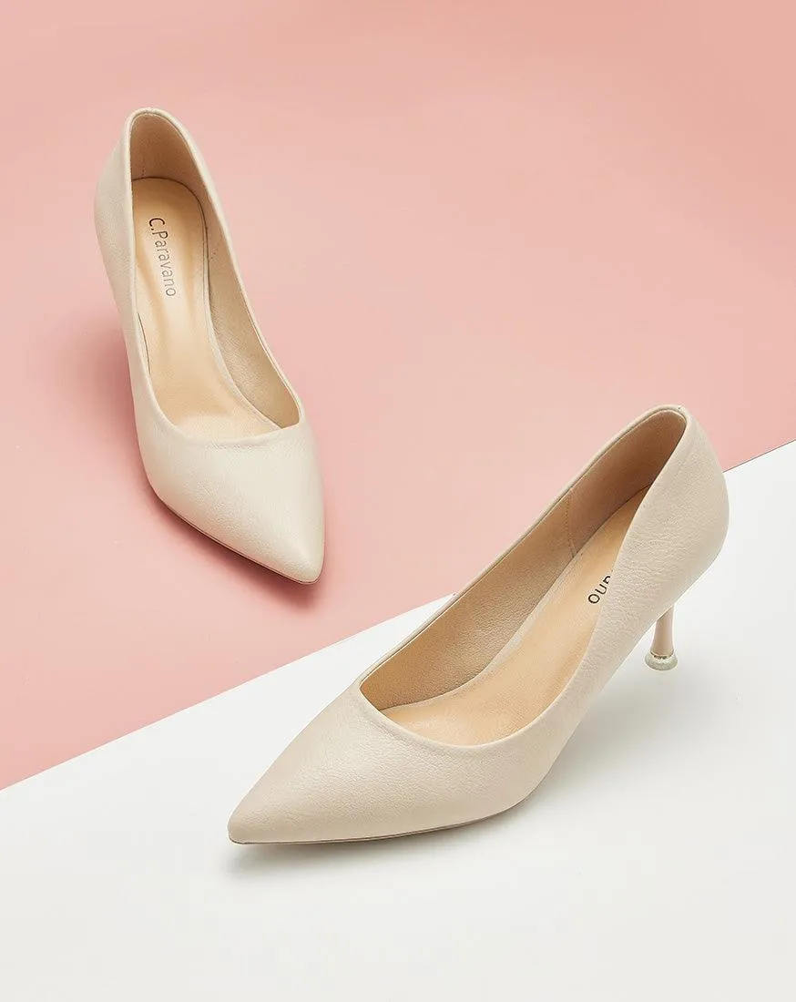 Classic Stiletto Pumps (Anna) White