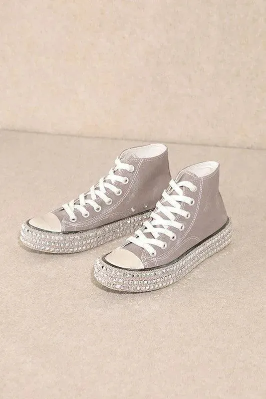 D-Chantel High Top Stud Sneakers