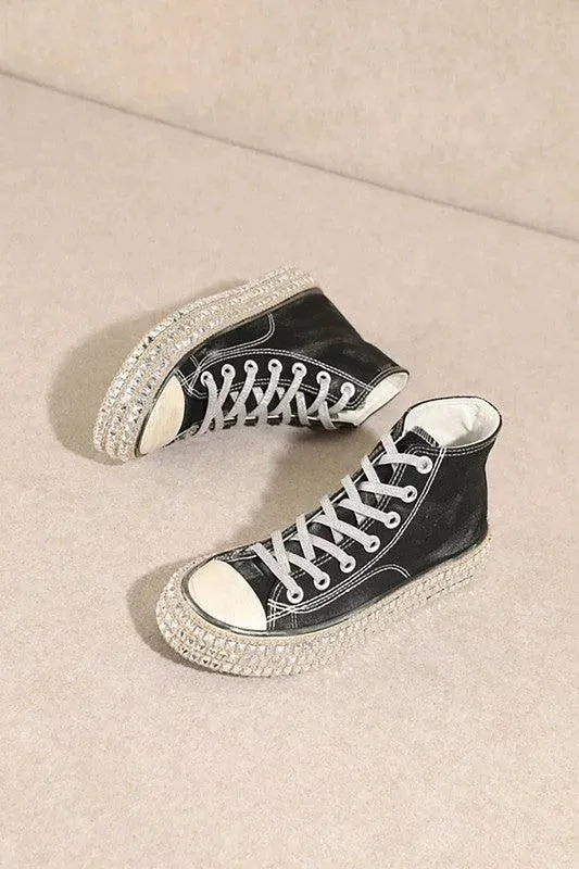 D-Chantel High Top Stud Sneakers