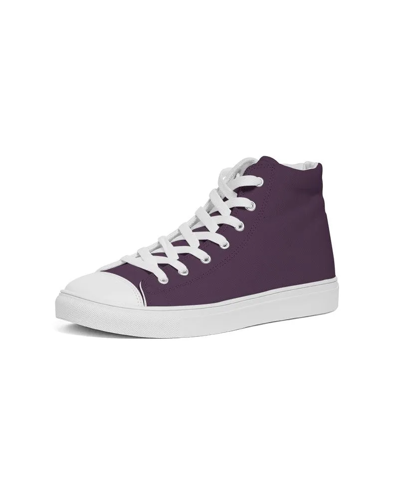 Dark Purple Men's High-top Canvas Sneakers | Men's | Dark Pastel Purple | C30M60Y0K80