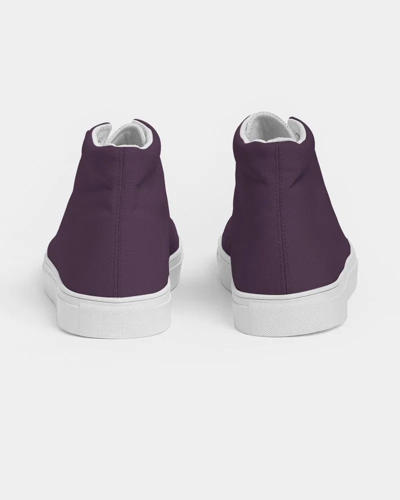 Dark Purple Men's High-top Canvas Sneakers | Men's | Dark Pastel Purple | C30M60Y0K80