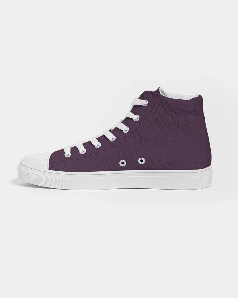 Dark Purple Men's High-top Canvas Sneakers | Men's | Dark Pastel Purple | C30M60Y0K80