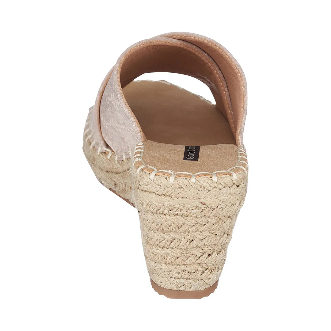 Darline Nude Espadrille Wedge Sandals