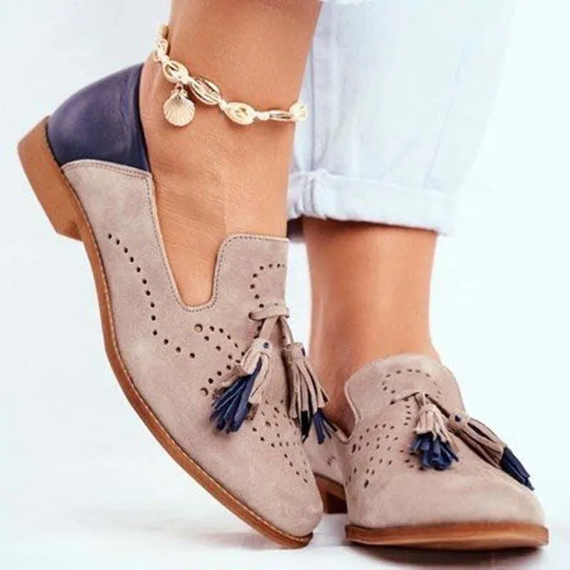 elveswallet Chic Tassel Round Toe Loafers