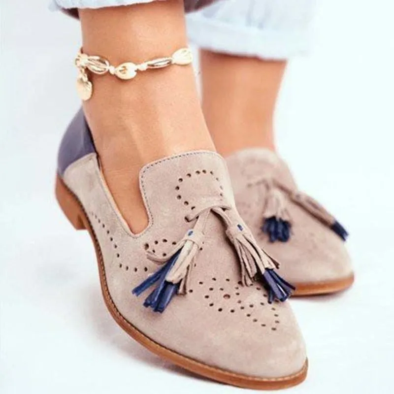 elveswallet Chic Tassel Round Toe Loafers