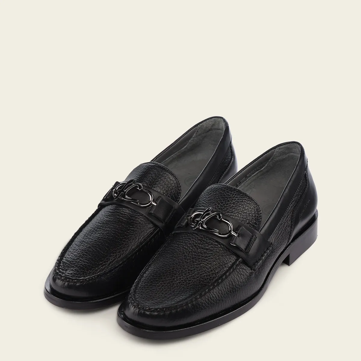 Formal deer black mocasin shoe