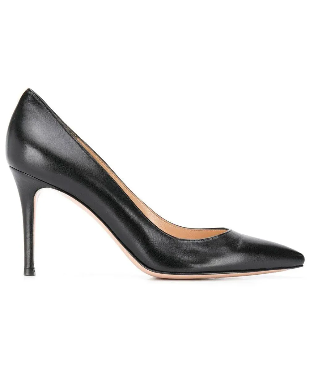 Gianvito 100 Leather Pump in Black