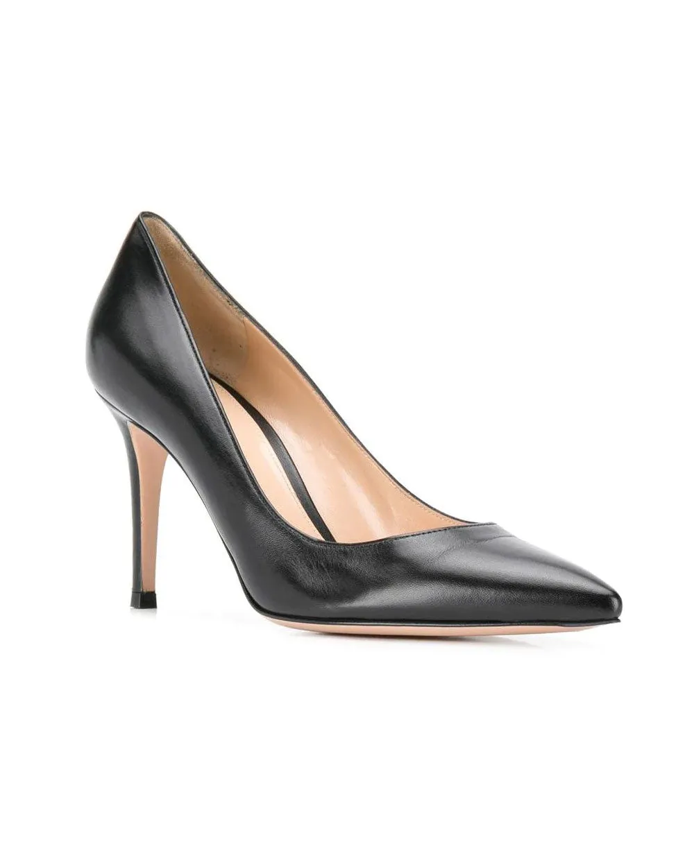 Gianvito 100 Leather Pump in Black