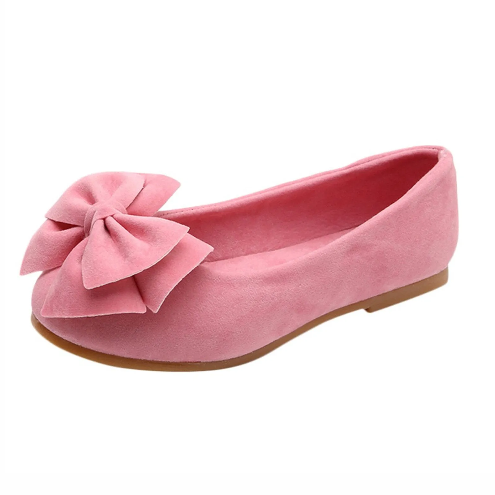 Girls Bowknot Soft Slip-on Party Dance Shoes