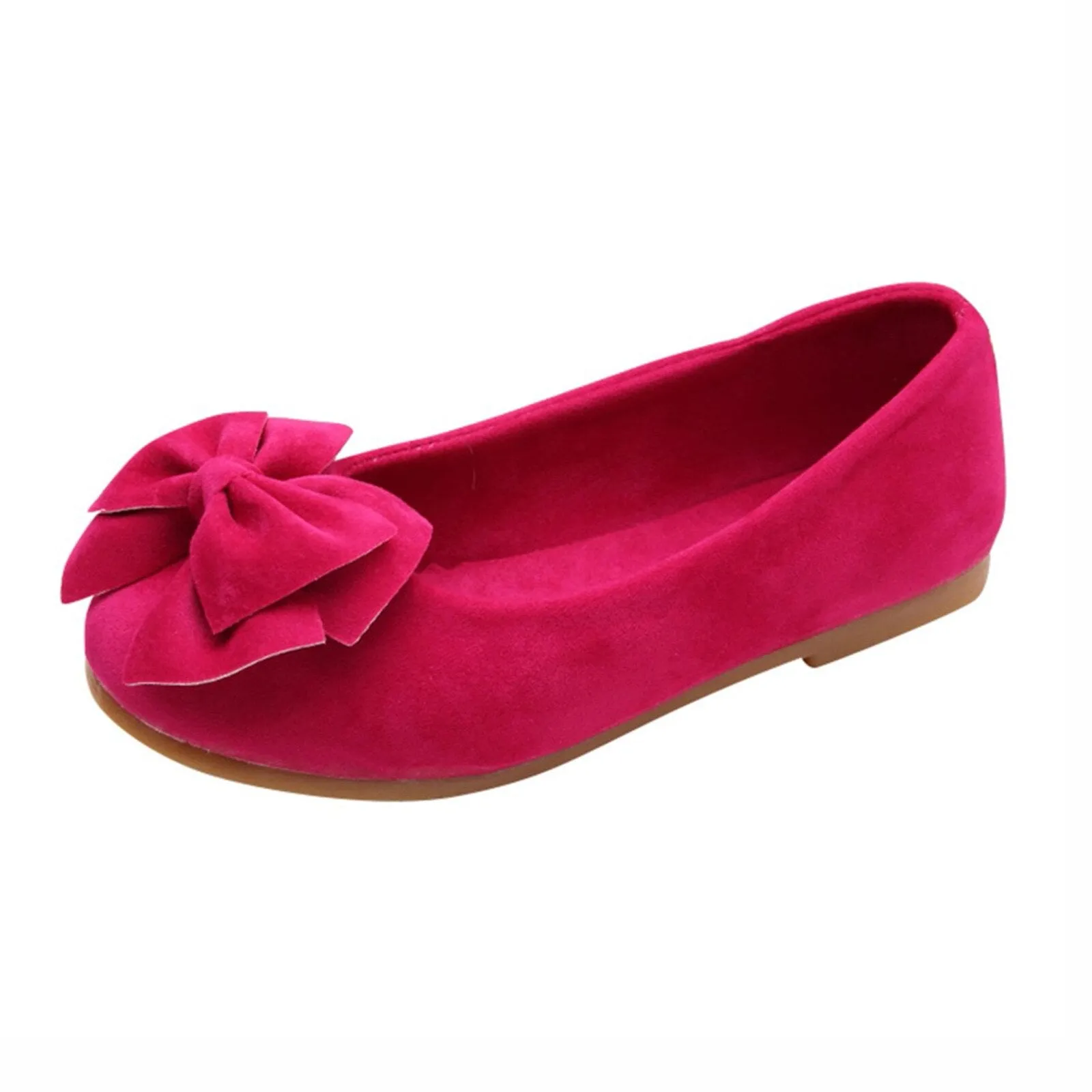 Girls Bowknot Soft Slip-on Party Dance Shoes