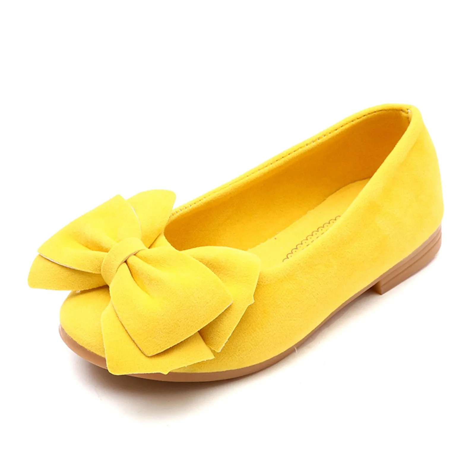 Girls Bowknot Soft Slip-on Party Dance Shoes