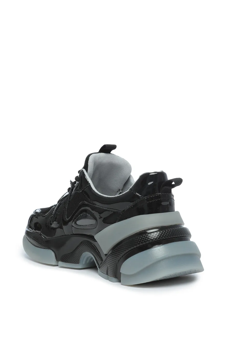 Glossy Chunky Sole Sneakers