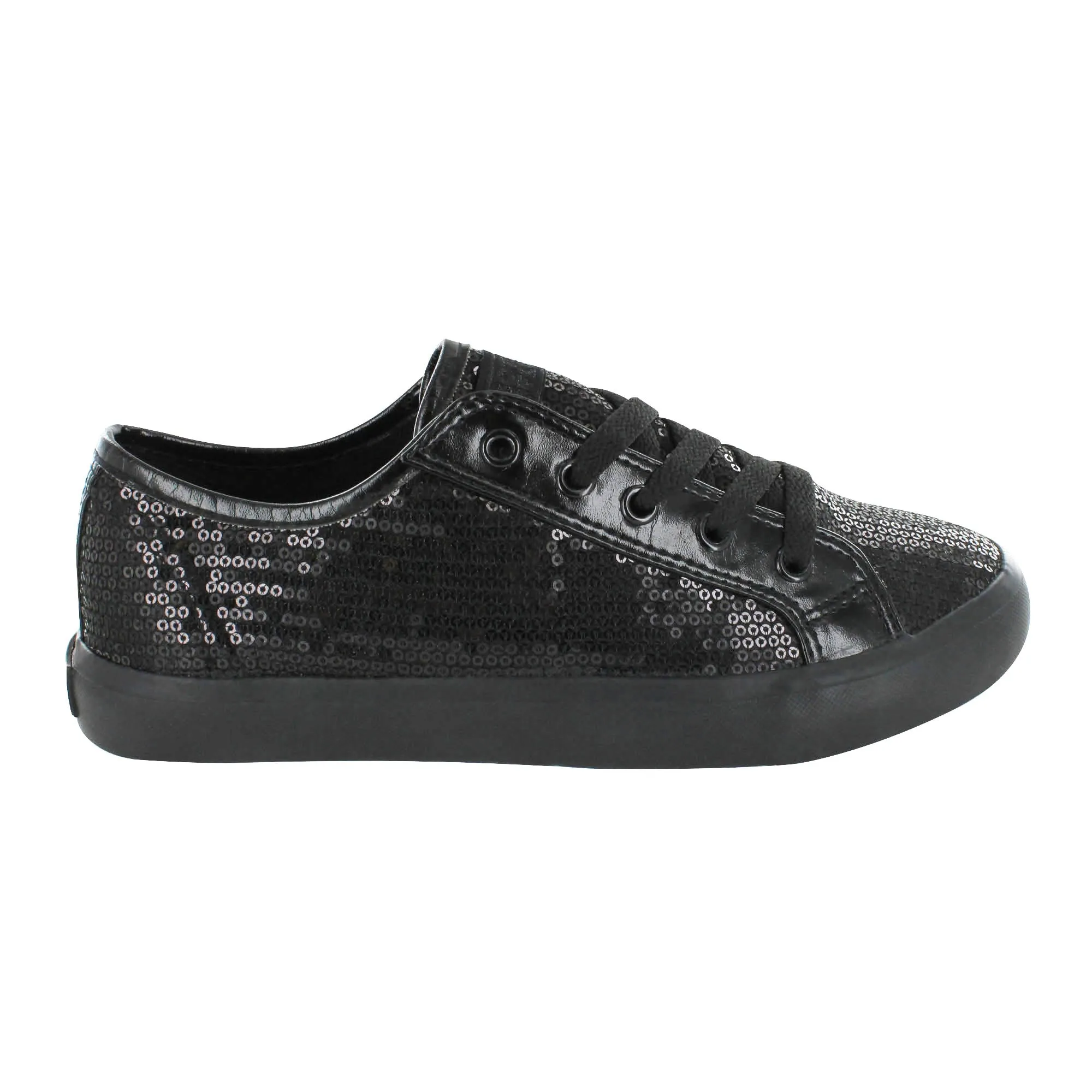 Gotta Flurt Women's Disco II Full Black Sequin Low Top Dance Sneaker