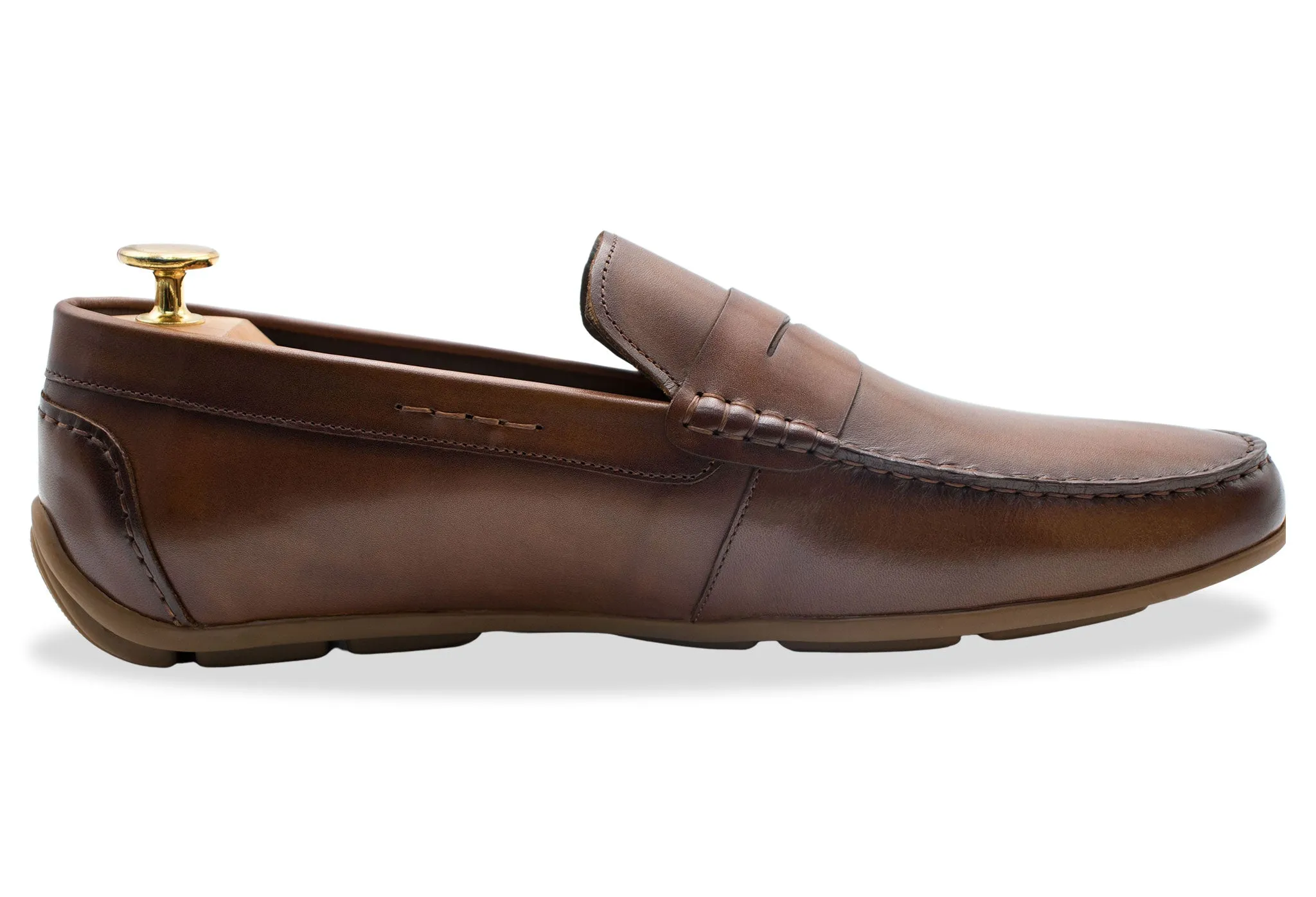 Gregores Chestnut Penny Moccasins