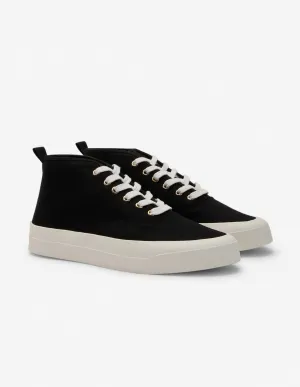 HIGH TOP CANVAS LACE-UP SNEAKERS