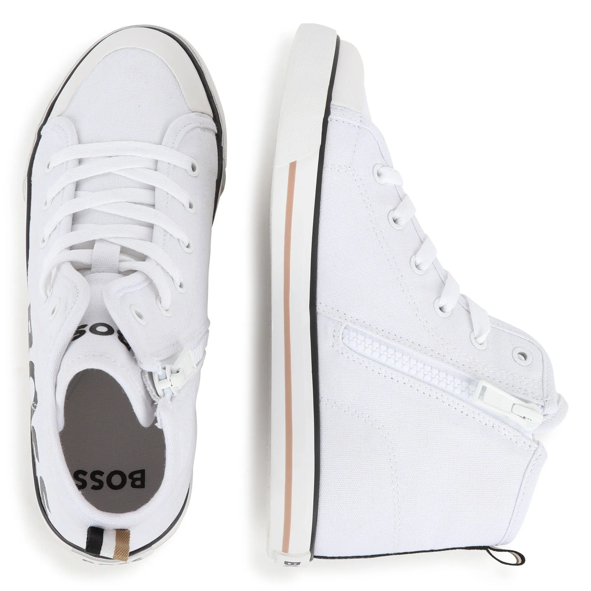 Hugo Boss White High-Top Sneakers