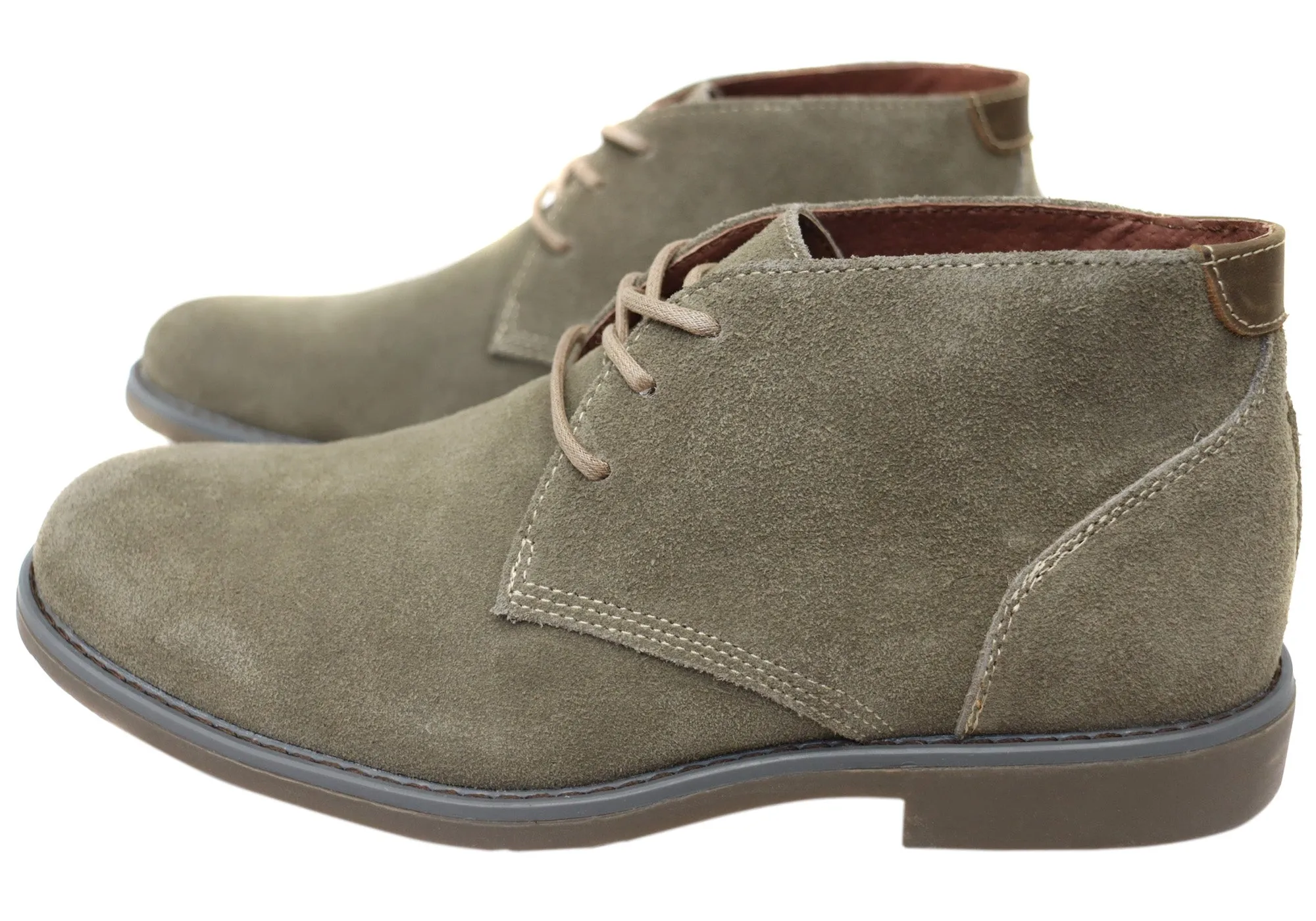 Hush Puppies Terminal Mens Extra Wide Width Leather Suede Boots