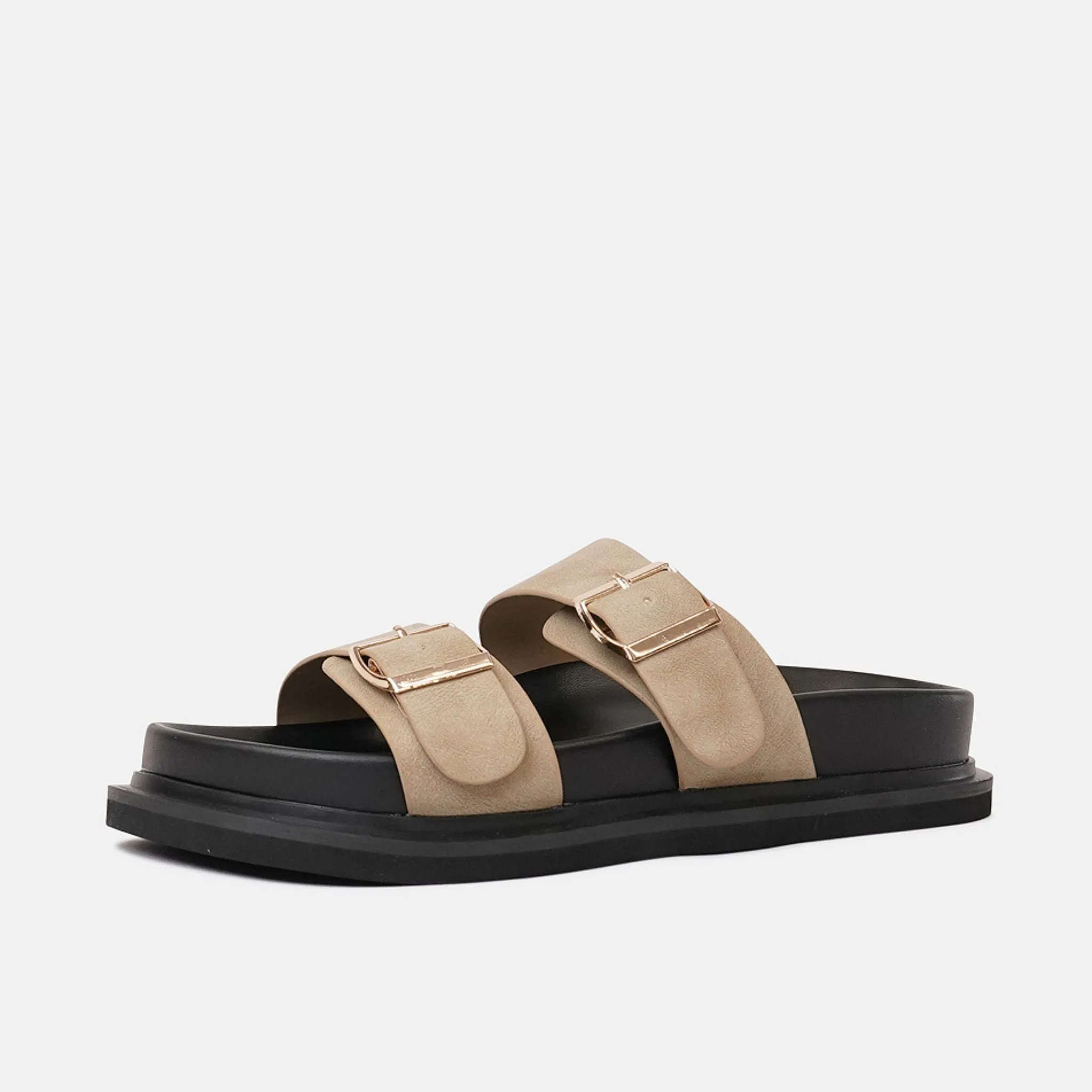 Imrie Taupe Nubuck Slides