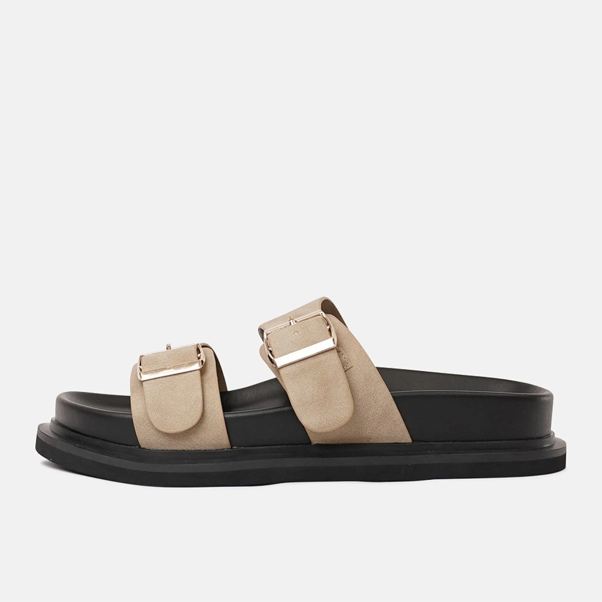 Imrie Taupe Nubuck Slides