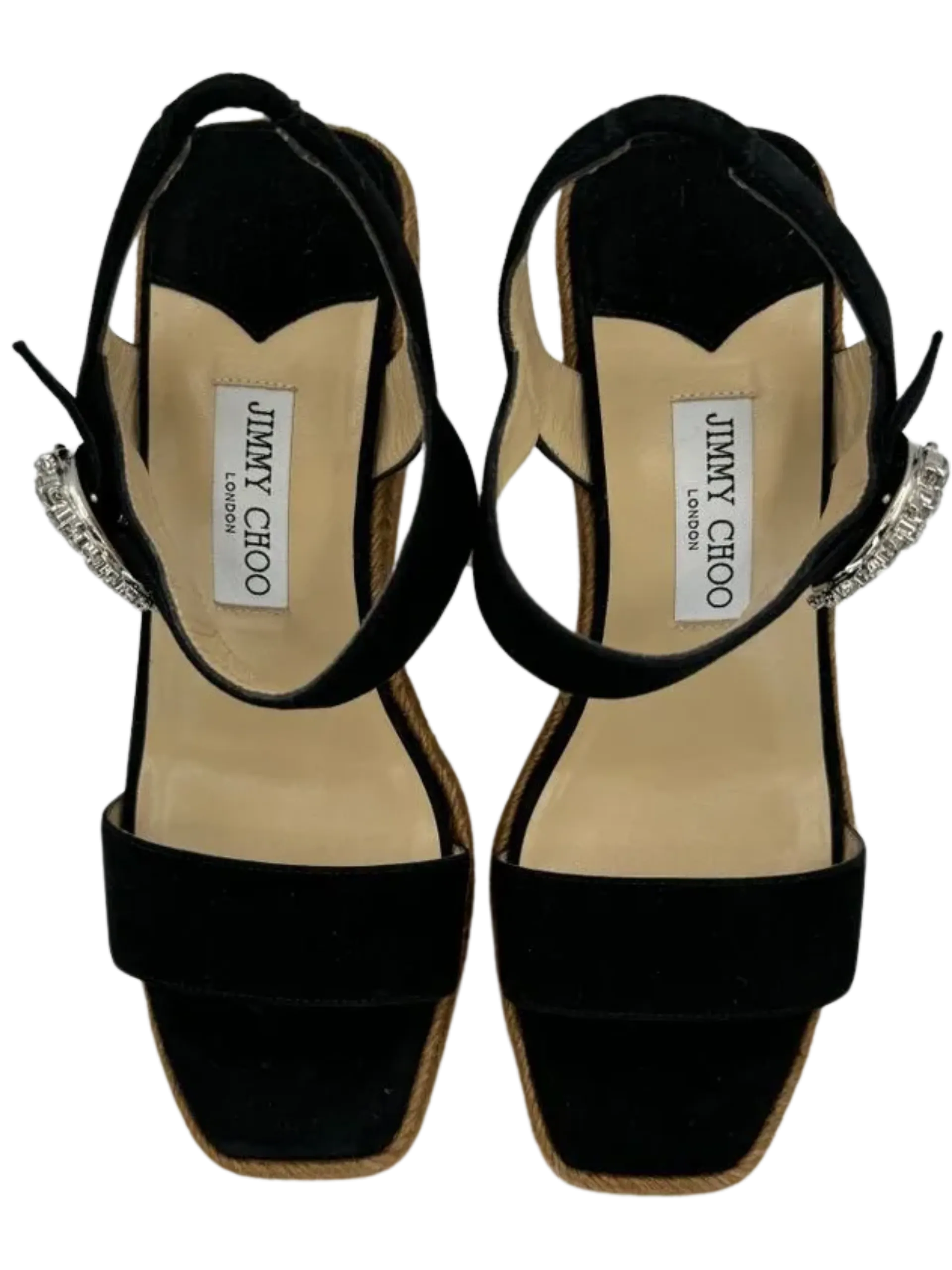 JIMMY CHOO Mirabelle 110 suede espadrille wedge sandals