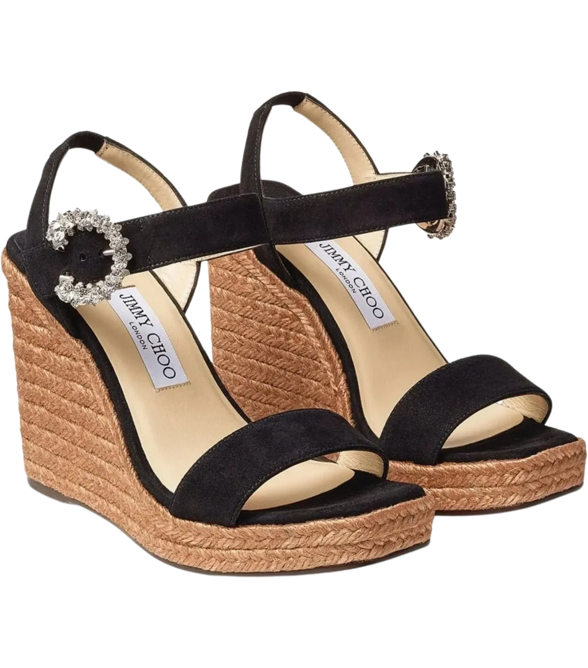 JIMMY CHOO Mirabelle 110 suede espadrille wedge sandals