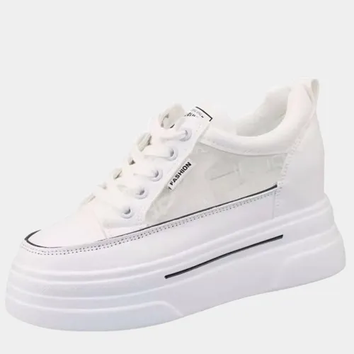 Joskaa 2024 New Platform White Leather Sneakers