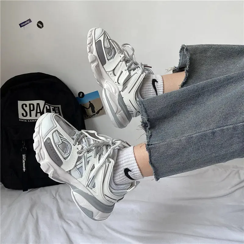 Joskaa 2024 New White Platform Sneakers Chunky