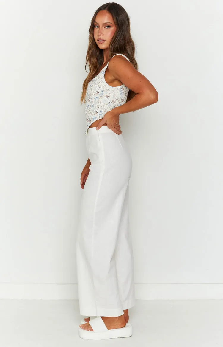 Julian Linen Pants White