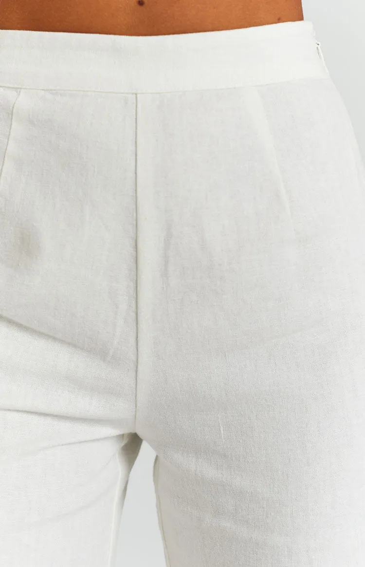 Julian Linen Pants White