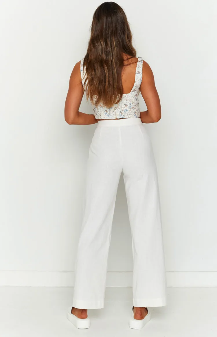 Julian Linen Pants White