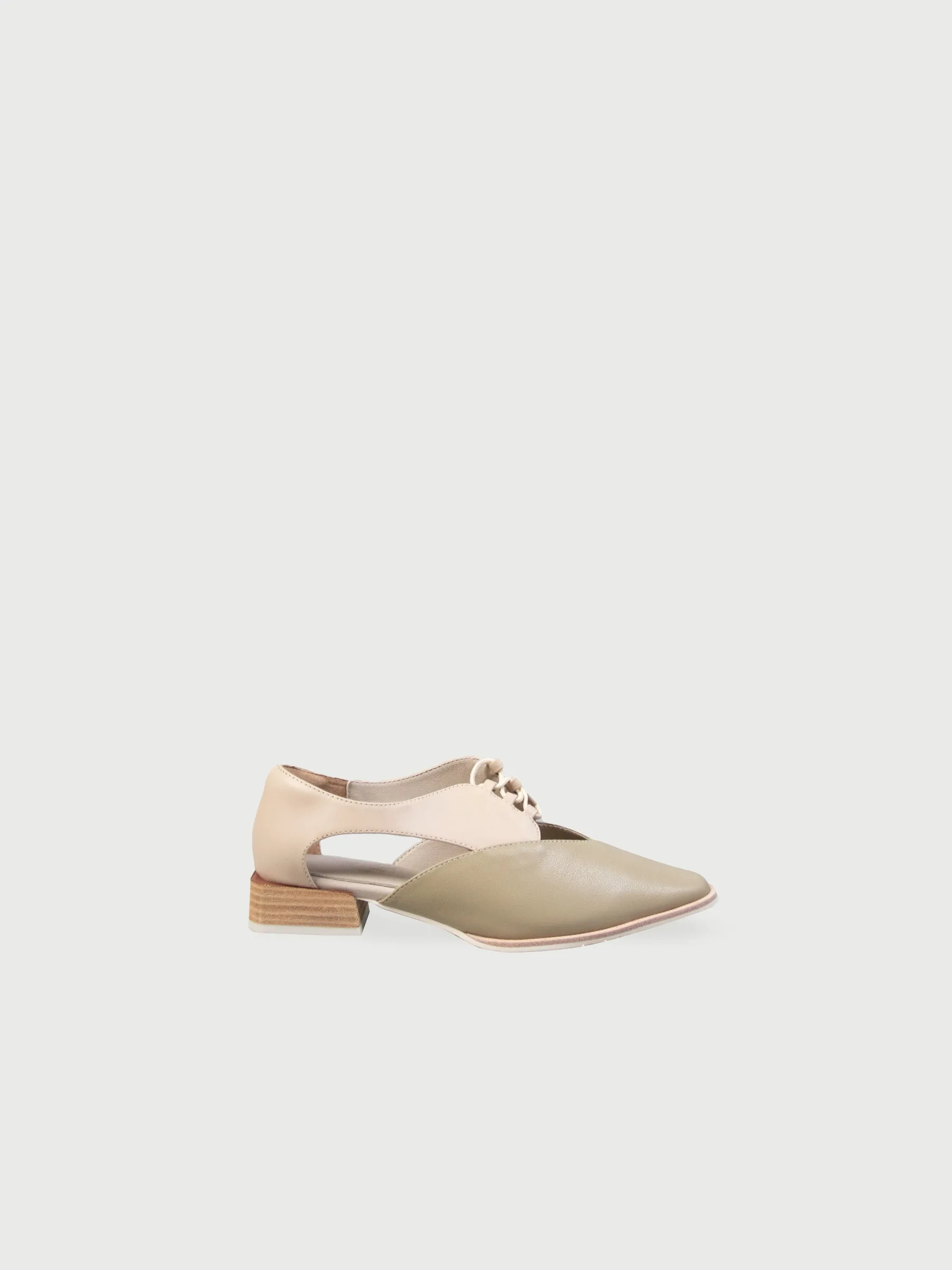 Lace-Up Open-Shank Almond Loafers