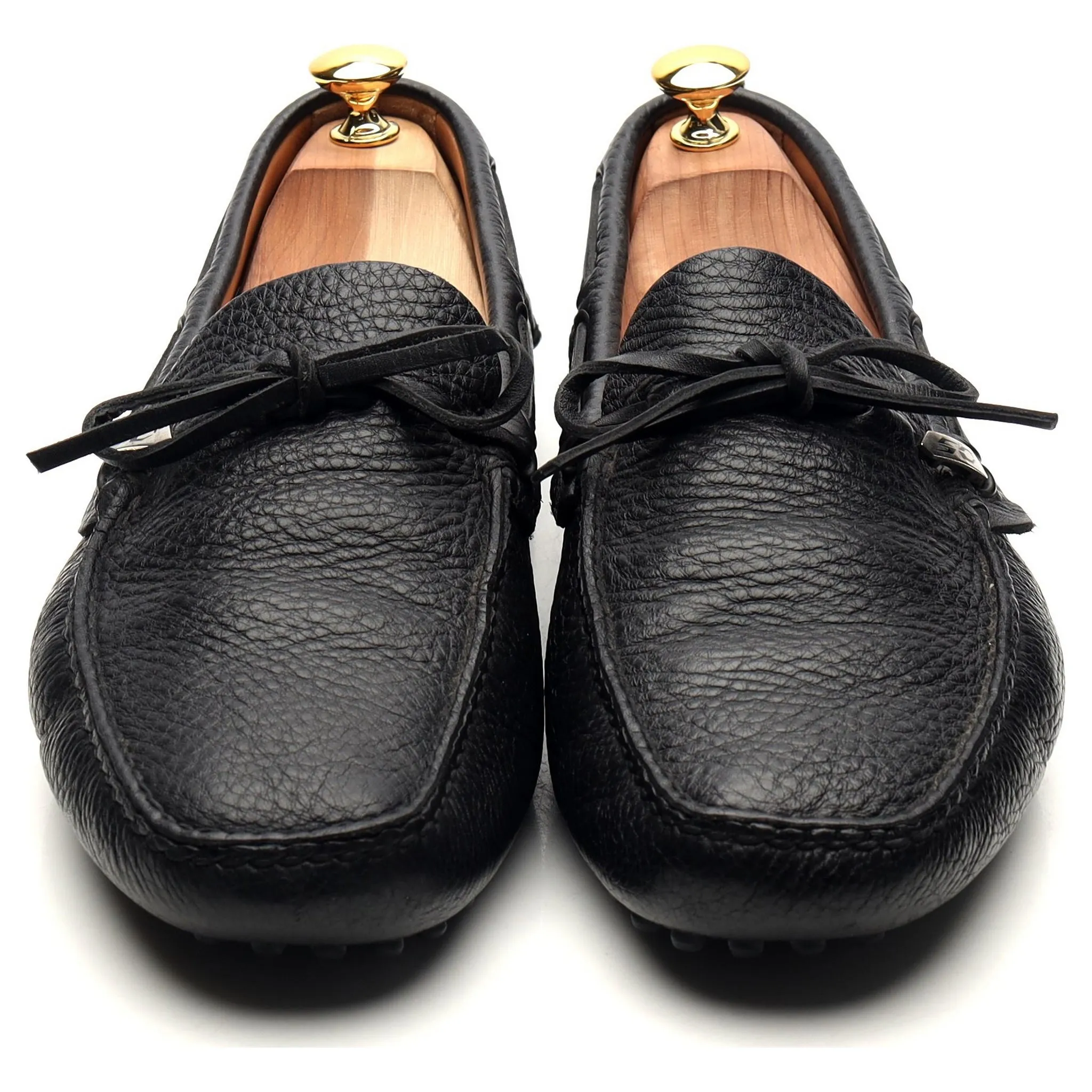 Lamborghini Black Leather Driving Loafers UK 10