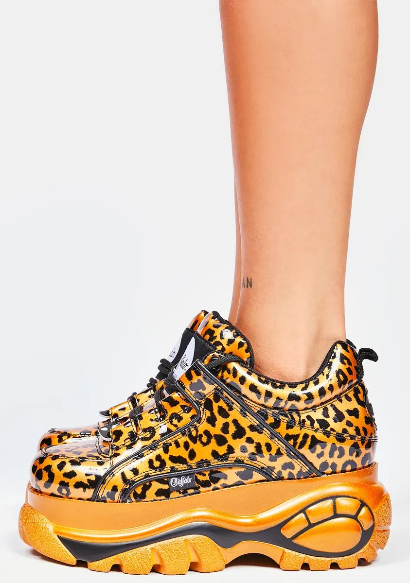 Leopard Patent Classic Low Leather Platform Sneakers