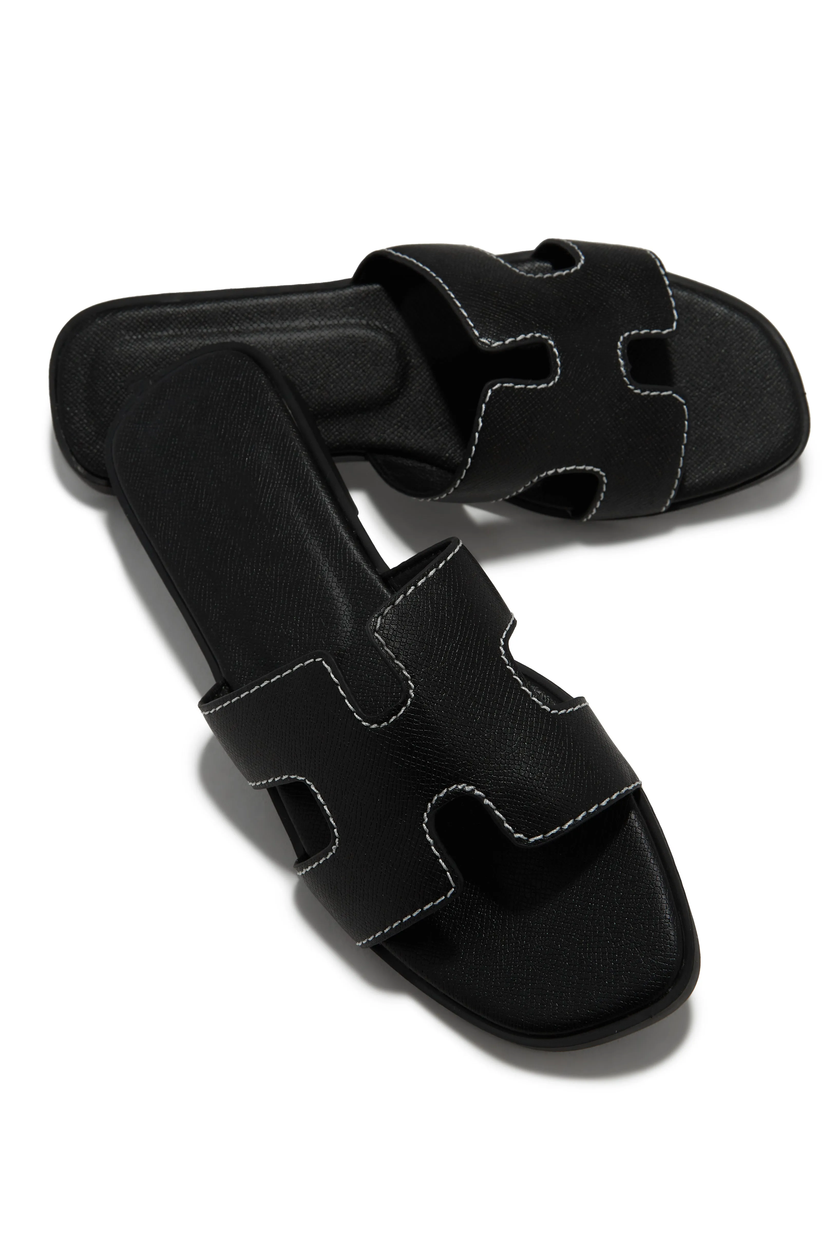 Lucy Slip On Sandals - Black